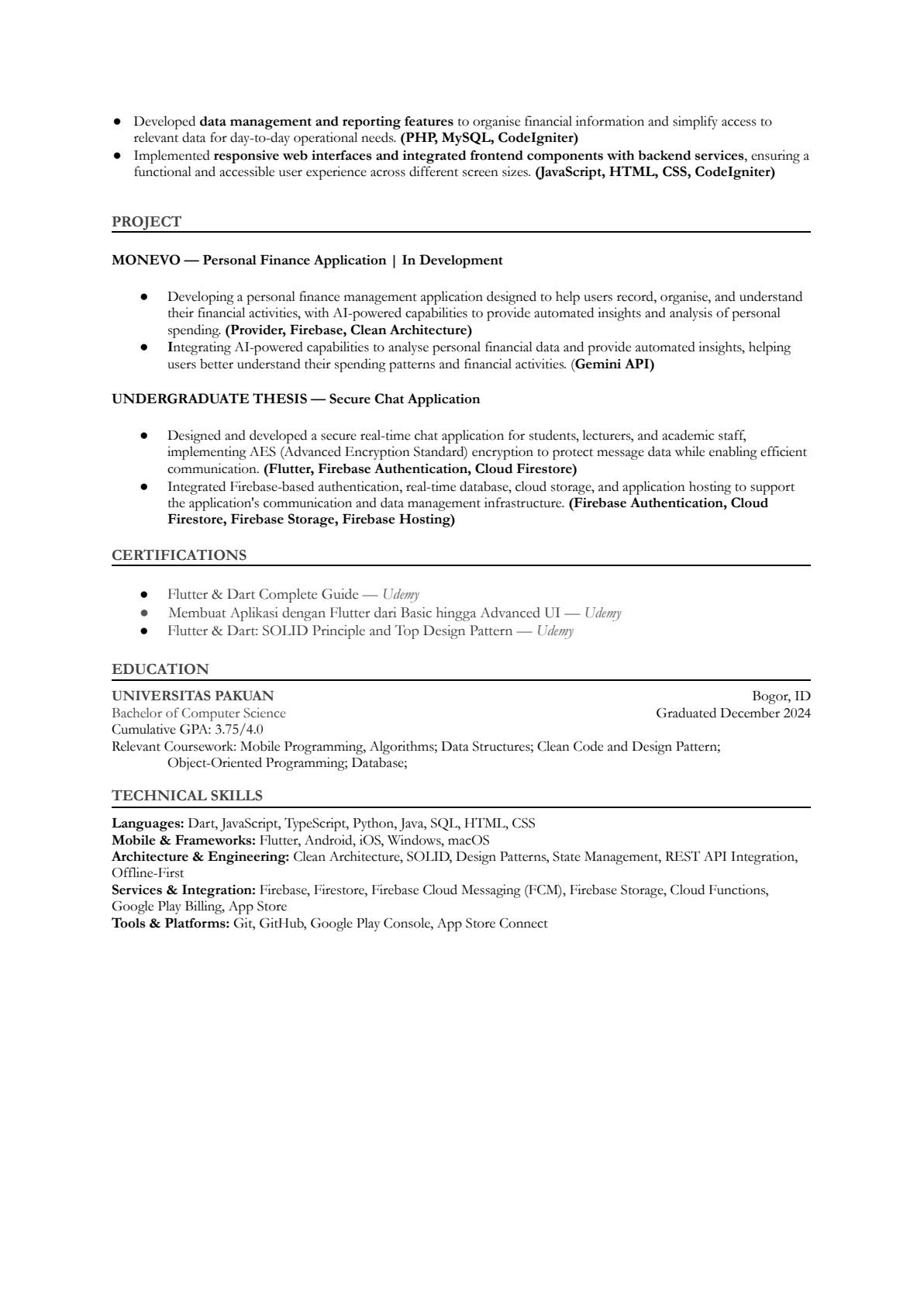 CV of Muhammad Ihsan Rahman — Page 2 of 2