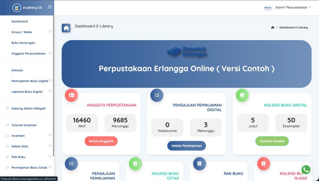 E-Library 3.0 administrator dashboard for members and digital lending